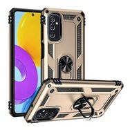 BSSM Samsung Galaxy M52 5G Sofya Yüzüklü Silikon Kapak Gold Kılıf