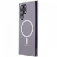 BSSM Samsung Galaxy S22 Ultra Magneticsafe Şeffaf Silikon Şeffaf Kılıf
