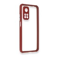 BSSM Xiaomi Mi 10T Pro Miami Şeffaf Silikon Fuşya Kılıf