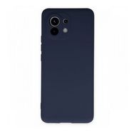 BSSM Xiaomi Mi 11 Kılıf Nano İçi Kadife Silikon Lacivert Kılıf