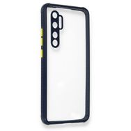 BSSM Xiaomi Mi Note 10 Lite Miami Şeffaf Silikon Lacivert Kılıf