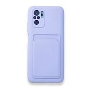 BSSM Xiaomi Redmi Note 10S Kelvin Kartvizitli Silikon Lila Cep Telefonu Kılıfı