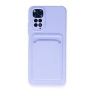 BSSM Xiaomi Redmi Note 11 Pro Kelvin Kartvizitli Silikon Lila Cep Telefonu Kılıfı