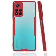 BSSM Xiaomi Redmi Note 11 Pro Plus 5G Platin Silikon Kırmızı Kılıf