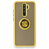 BSSM Xiaomi Redmi Note 8 Pro Montreal Yüzüklü Silikon Kapak Sarı Kılıf