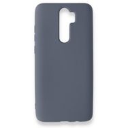 BSSM Xiaomi Redmi Note 8 Pro Nano İçi Kadife Silikon Gri Kılıf