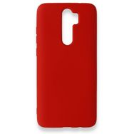 BSSM Xiaomi Redmi Note 8 Pro Nano İçi Kadife Silikon Kırmızı Kılıf