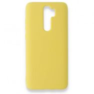 BSSM Xiaomi Redmi Note 8 Pro Nano İçi Kadife Silikon Sarı Kılıf