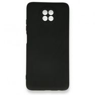 BSSM Xiaomi Redmi Note 9 5G Nano İçi Kadife Siyah Silikon Kılıf