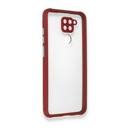 BSSM Xiaomi Redmi Note 9 Miami Şeffaf Silikon Fuşya Kılıf
