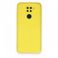 BSSM Xiaomi Redmi Note 9 Nano İçi Kadife Silikon Sarı Kılıf