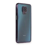 BSSM Xiaomi Redmi Note 9 Pro Razer Lensli Silikon Mor Cep Telefonu Kılıfı