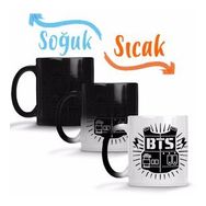 BTS Kore Müzik Logo Sihirli Porselen Kupa