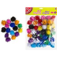 Bu-Bu BUBU00113 Simli 3 cm 50'li Karma Pon Pon