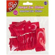 Bu-Bu ST0015 Eva Karışık Bayrak Sticker