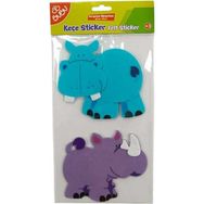 Bu-Bu STS011 3D Hayvanlar Keçe Hipopotam ve Gergedan Sticker