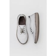 Bueno Shoes 01MQ0200 Beyaz Gri Deri Erkek Spor Ayakkabı