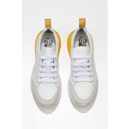 Bueno Shoes 01MQ5500 Beyaz Sarı Deri Erkek Spor Ayakkabı