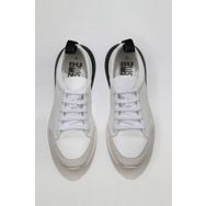 Bueno Shoes 01MQ5500 Beyaz Siyah Deri Erkek Spor Ayakkabı