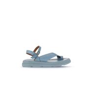 Bueno Shoes 01WA2602 Mavi Deri Kadın Parmak Arası Sandalet