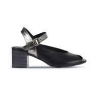 Bueno Shoes 01WA2811 Siyah Multi Deri Kadın Topuklu Sandalet