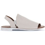 Bueno Shoes 01WA3008 Gri Deri Kadın Düz Sandalet