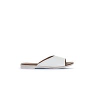 Bueno Shoes 01WA3010 Beyaz Deri Düz Kadın Terlik