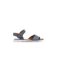 Bueno Shoes 01WA3011 Mavi Koyu Alf Süet Kadın Düz Sandalet