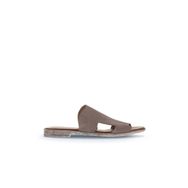 Bueno Shoes 01WA3012 Gri Koyu Alf Süet Düz Kadın Terlik