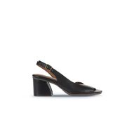 Bueno Shoes 01WA3501 Siyah Deri Kadın Topuklu Sandalet
