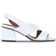 Bueno Shoes 01WA3502 Beyaz Deri Kadın Topuklu Sandalet
