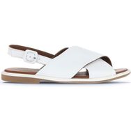 Bueno Shoes 01WA3600 Beyaz Deri Kadın Düz Sandalet