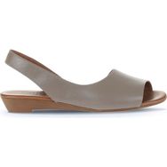 Bueno Shoes 01WA4400 Gümüş Deri Kadın Düz Sandalet