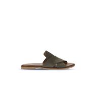 Bueno Shoes 01WA5710 Haki Alf Süet Düz Kadın Terlik