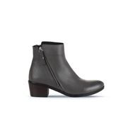 Bueno Shoes 01WD1100 Gri Deri Topuklu Kadın Bot
