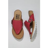 Bueno Shoes 01WE0604 Fuşya Deri Kadın Parmak Arası Terlik