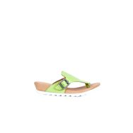 Bueno Shoes 01we0604 Yeşil Deri Kadın Düz Sandalet