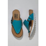 Bueno Shoes 01we0604 Yeşil Deri Kadın Düz Sandalet