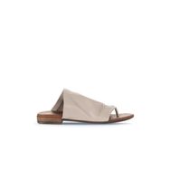Bueno Shoes 01WJ2226 Gri Deri Parmak Arası Kadın Terlik