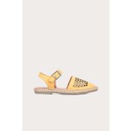 Bueno Shoes 01WL0453 Sarı Deri Espadril Kadın Sandalet