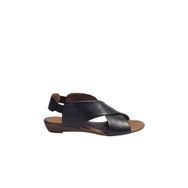 Bueno Shoes 01wl2408 Siyah Deri Düz Kadın Sandalet