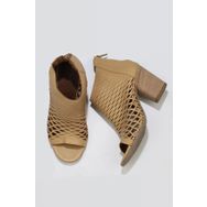 Bueno Shoes 01wl3700 Vizon Bej Deri Kadın Topuklu Ayakkabı