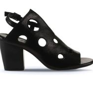 Bueno Shoes 01WL3704 Siyah Parlak Deri Kadın Topuklu Sandalet