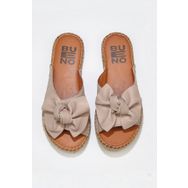 Bueno Shoes 01WL4605 Gri Deri Kadın Espadril Terlik