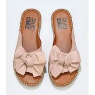Bueno Shoes 01WL4605 Pembe Deri Kadın Espadril Terlik
