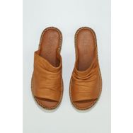 Bueno Shoes 01WL4617 Taba Deri Kadın Espadril Terlik