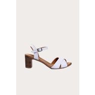 Bueno Shoes 01WN1501 Beyaz Deri Kadın Topuklu Sandalet