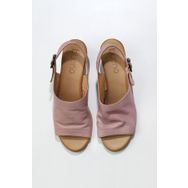 Bueno Shoes 01WN1513 Gül Kurusu Deri Kadın Topuklu Sandalet