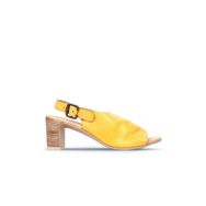 Bueno Shoes 01WN1513 Sarı Deri Kadın Topuklu Sandalet