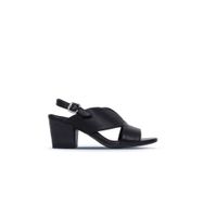 Bueno Shoes 01WN2603 Siyah Deri Kadın Topuklu Sandalet